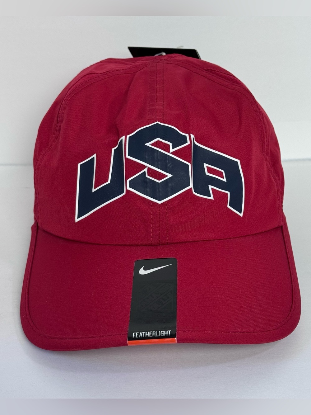 Nike Swoosh USA Olympic Team Hat Featherlight Nike Dri-Fit Red London 2012 RARE